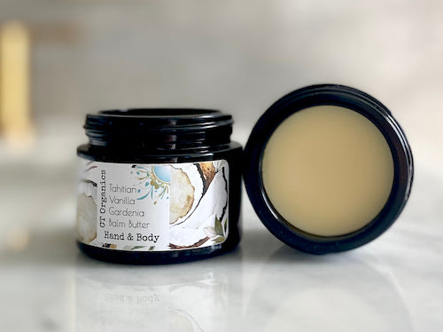 Tahitian Vanilla Gardenia Coconut Shea butter Rosehip Hand, Body & Face Balm Butter for All Ages (50ml)